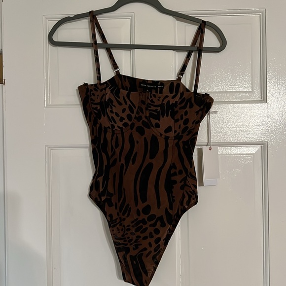GOOD AMERICAN - MESH BUSTIER BODYSUIT 🐆 - Picture 6 of 11